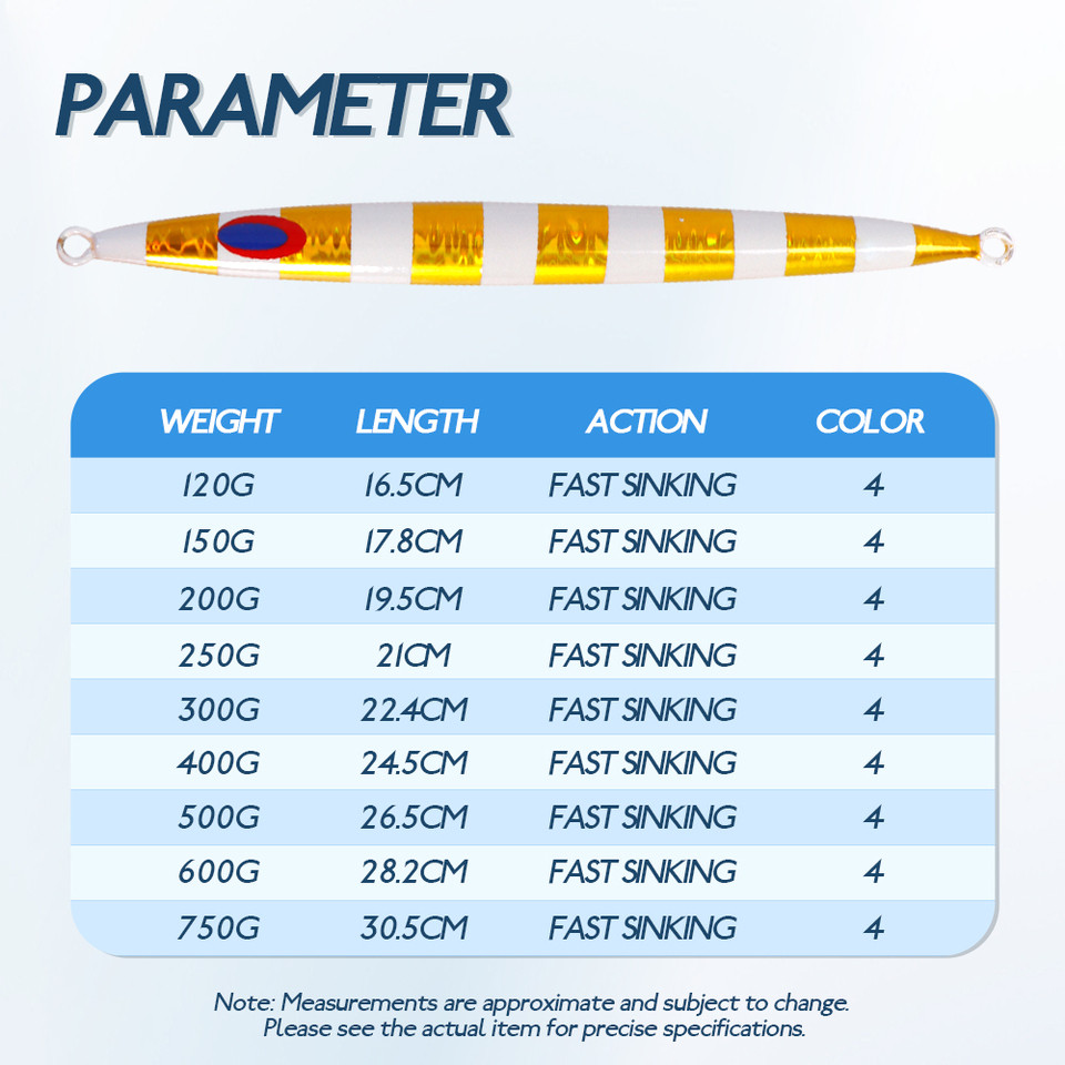 TOLU 120g 150g 200g 250g 300g-600g Fast Sinking Saltwater Jigging Fishing Bait Isca Speed Falling JI