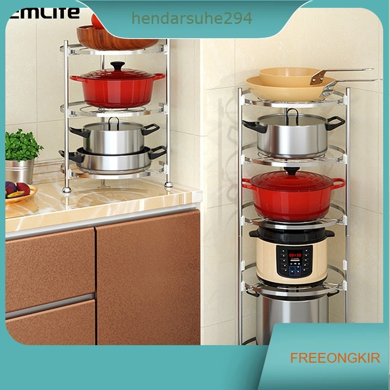 Rak Panci Wajan Multifungsi Rak Dapur Bertingkat Peralatan Dapur Alat Dapur