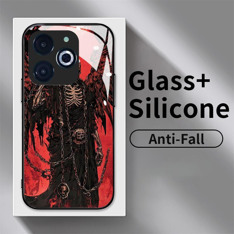 Kaca Glass Case Infinix Smart 8 5 6 7 HD Hot 10 Lite 11 Play 30i 40i 9 Tecno Pop Spark 20 20C Go 202