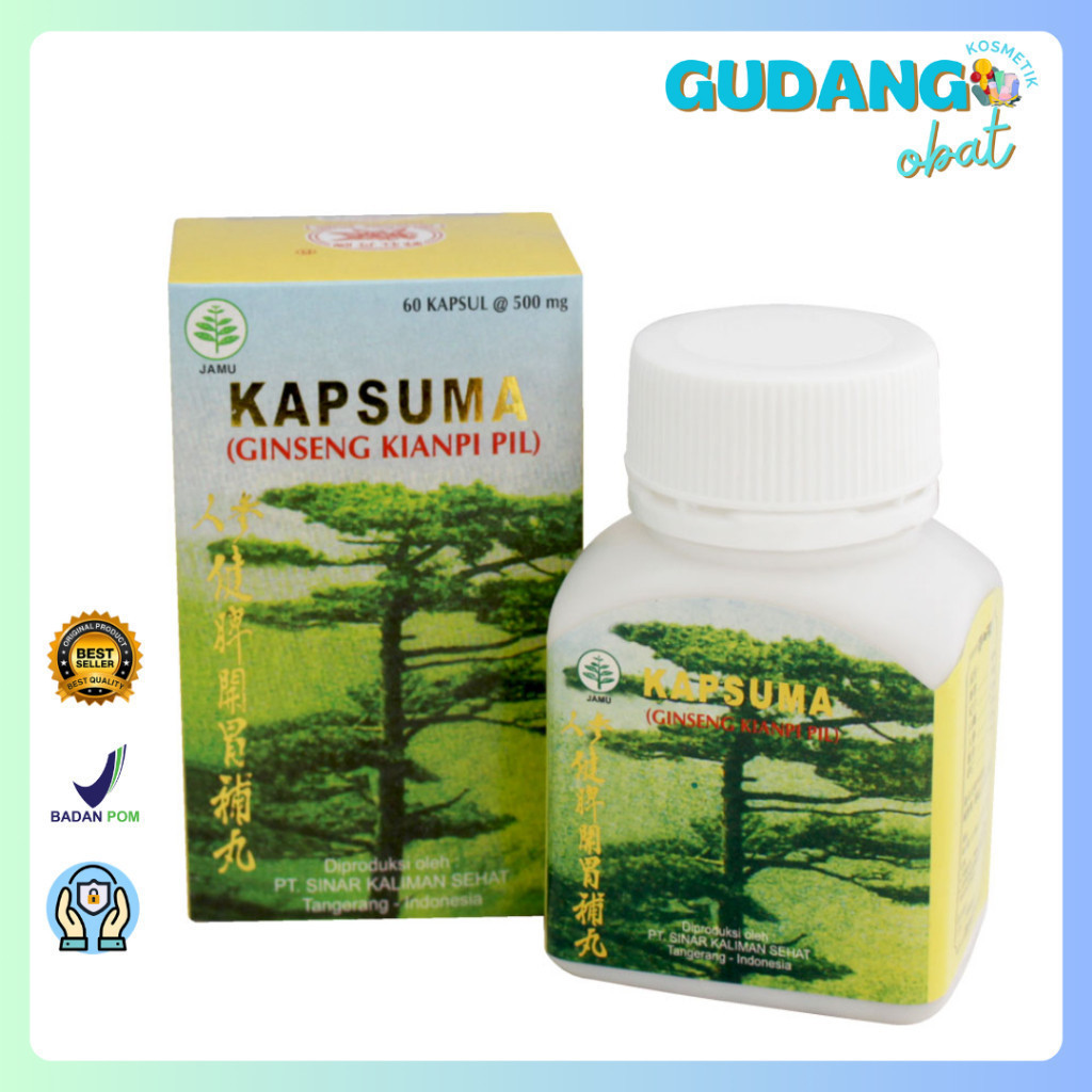 ~ nusafarma.id | KIANPI ISI 60 KAPSUL ~ penggemuk badan Kapsuma (Ginseng Kianpi Pil) 60'S BPOM - Pen