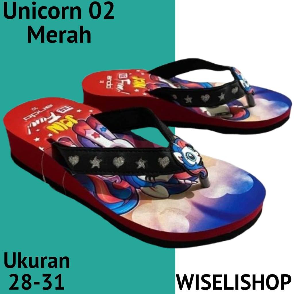 Ando Unicorn 02 Sandal Jepit Ukuran 28-31