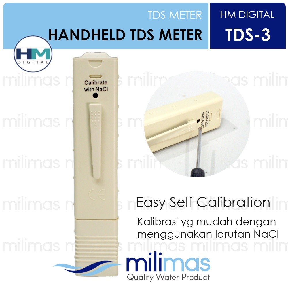 NEW HM Digital - TDS-3 Portable Total Dissolved Solid / TDS Meter  HM Digital [  ] TERLARIS