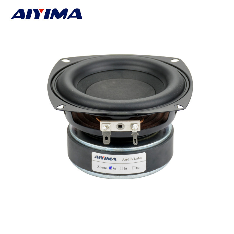 AIYIMA 1Pcs 4 Inch Subwoofer Speaker Unit HIFI 4/8 Ohm 100W Woofer Sound Speaker Home Theater Deep B