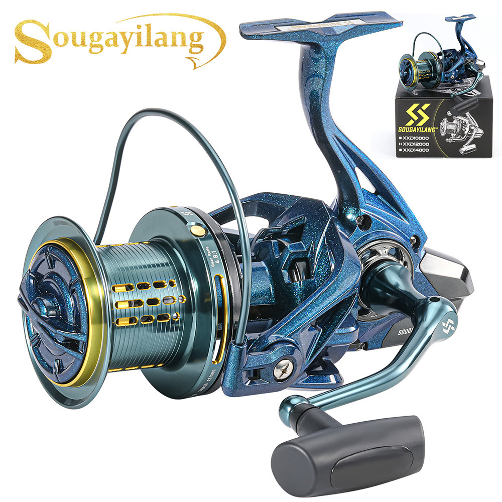 Sougayilang 10000-14000 Full Metal Spool Jigging Trolling Long Shot Casting and Salt Water Surf Big 