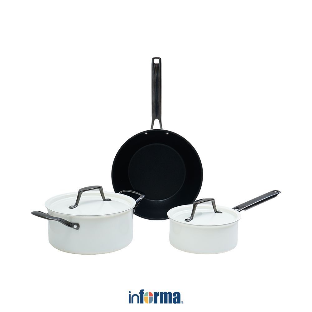 Informa Cooking Color Set 5 Pcs Lionel Perlengkapan Masak Set Panci Cookware Set Pot & Pan Alat Dapu