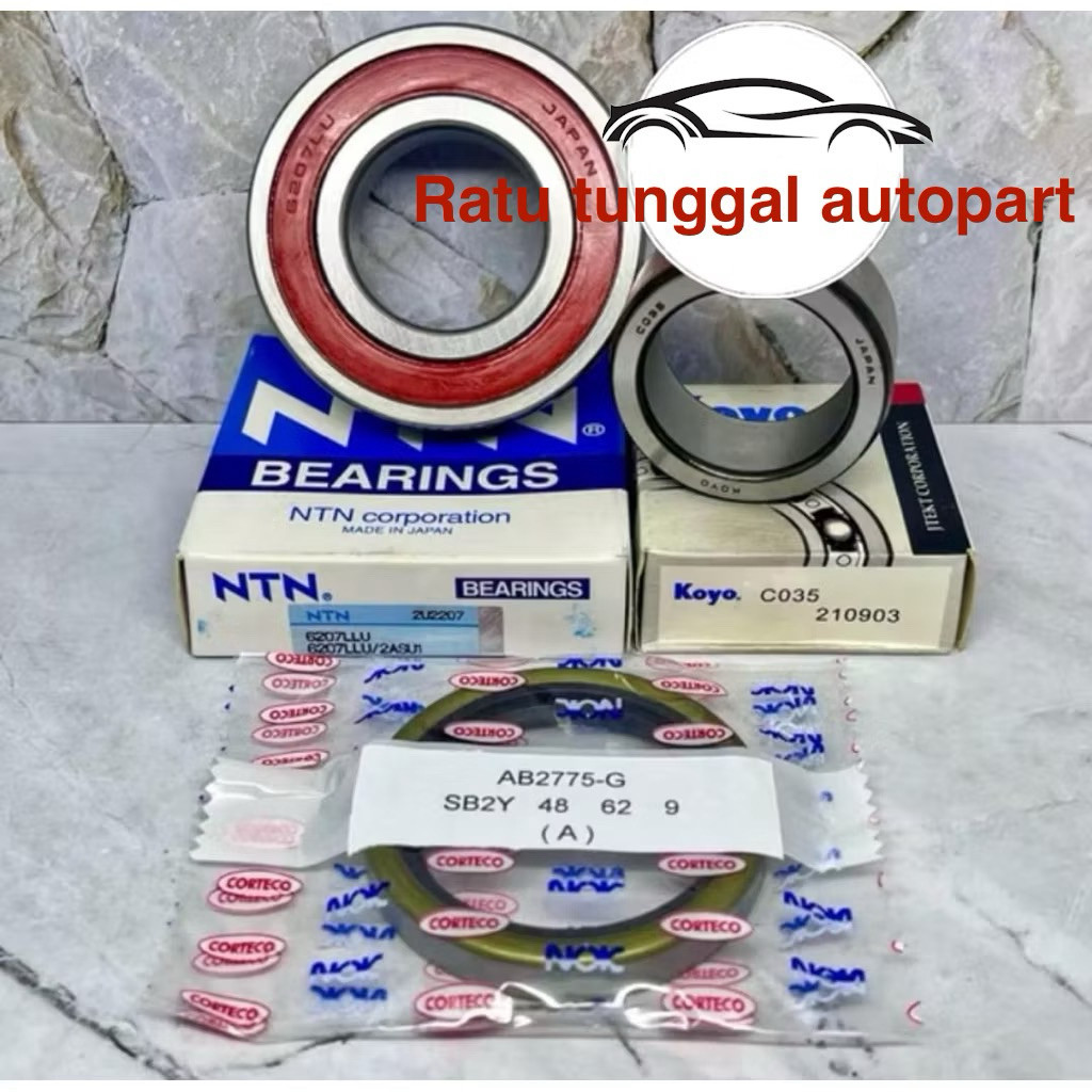 BEARING SET RODA BELAKANG SUZUKI CARRY BEARING NTN +CONES+SEAL