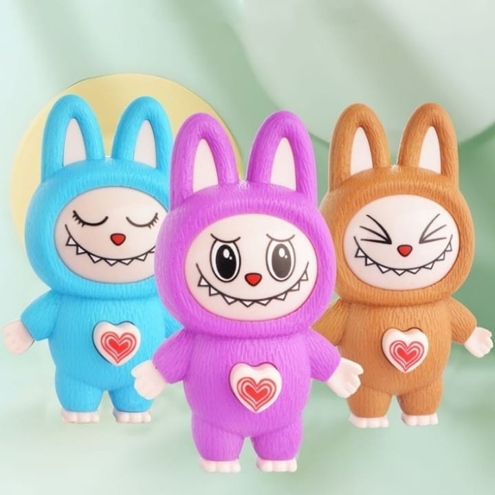 GANTUNGAN KUNCI BERKARAKTER LABUBU LUCU DAN BISA BERGANTI WAJAH / GANTUNGAN KUNCI LUCU DAN IMUT / GA