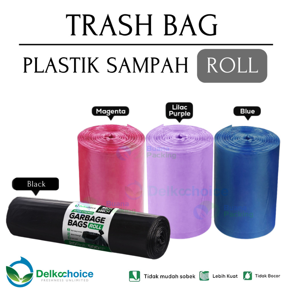 PLASTIK SAMPAH ROLL | KANTONG SAMPAH GULUNG | TRASH BAG DELKOCHOICE