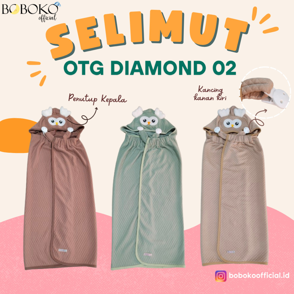 BLASFAS Blanket On The Go Selimut Bayi Clip On Penutup Menyusui 3in1 Diamond Karakter Premium Boboko