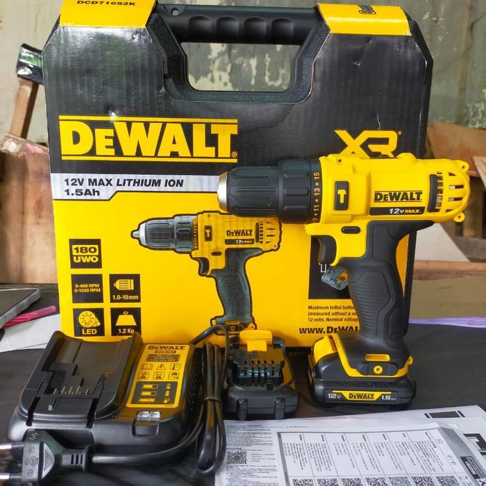 Mesin Bor Baterai Cordless Hammer Drill DCD716C2K Dewalt /DCD716