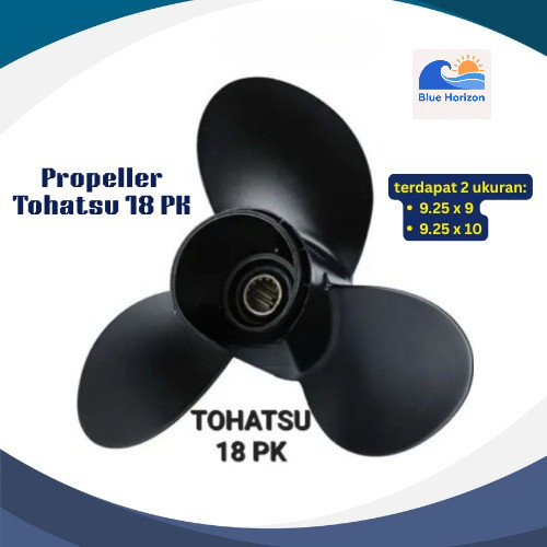 Propeller Tohatsu 18 PK Kipas Baling Mesin Tempel Tohatsu 18 HP