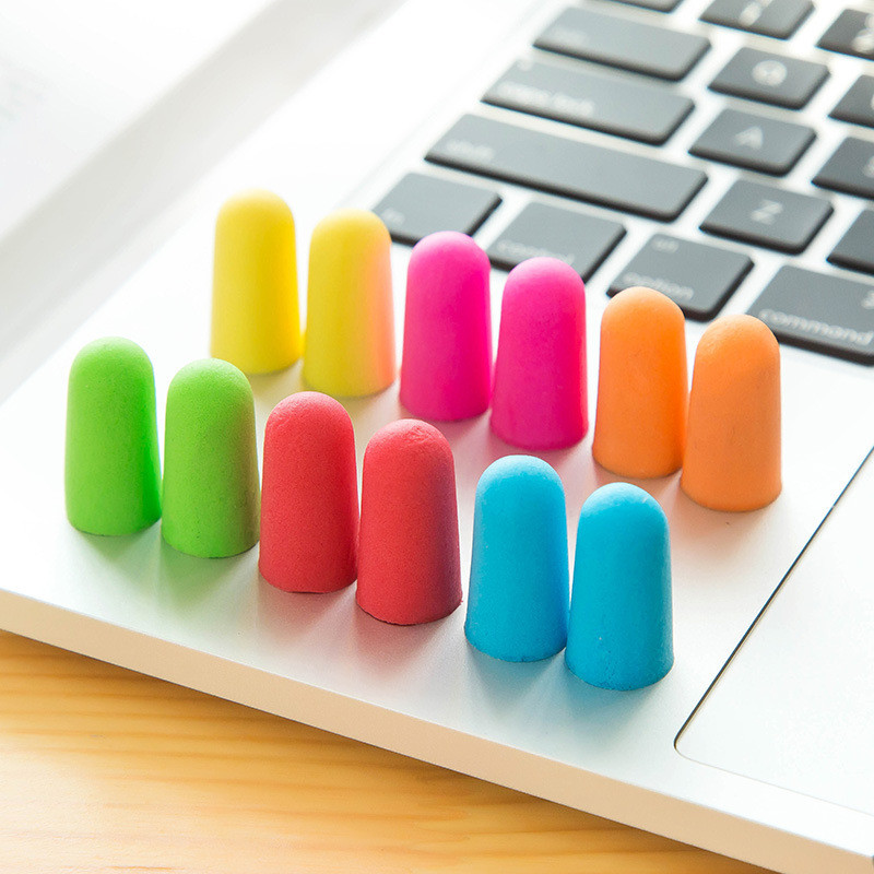 Penutup telinga tidur peredam bising Penutup telinga busa silikon Anti-bising Nyaman dipakai Tidur n