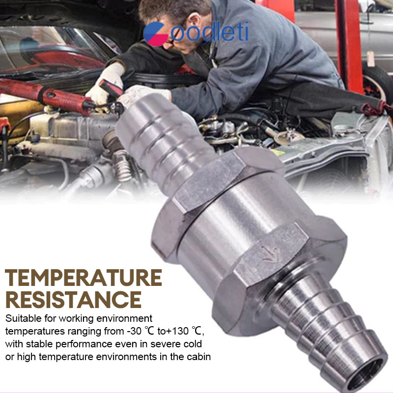 6-12mm Bahan Aluminum Alloy Fuel One Way Valve Non Return/Katup Satu Arah Bensin Solar Che Valve Mot