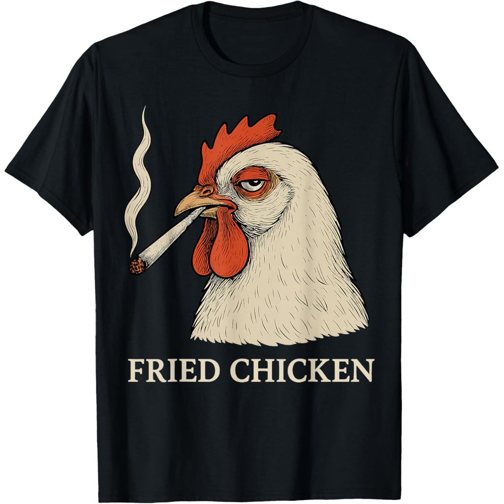 *COD* Kaos Ayam Goreng Smoking Joint Lucu Pecinta Ganja Cannabis 420