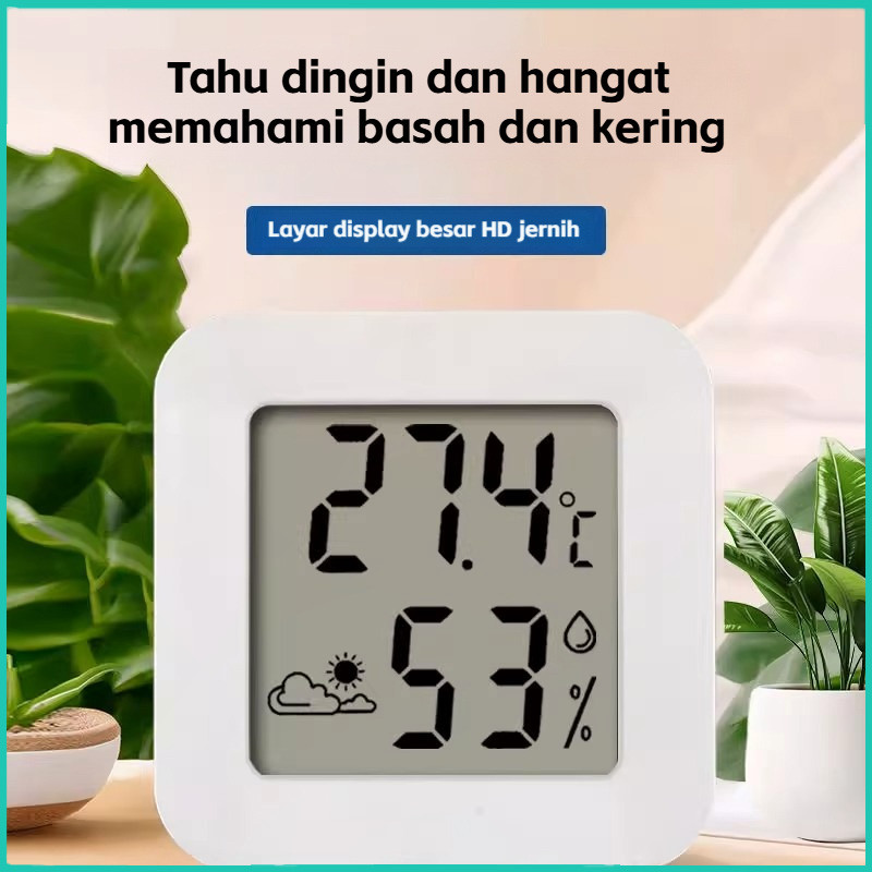 Hygrometer Digital Akurasi Tinggi - Termometer Pengukur Kelembaban Suhu Ruangan untuk Indoor, Kamar 