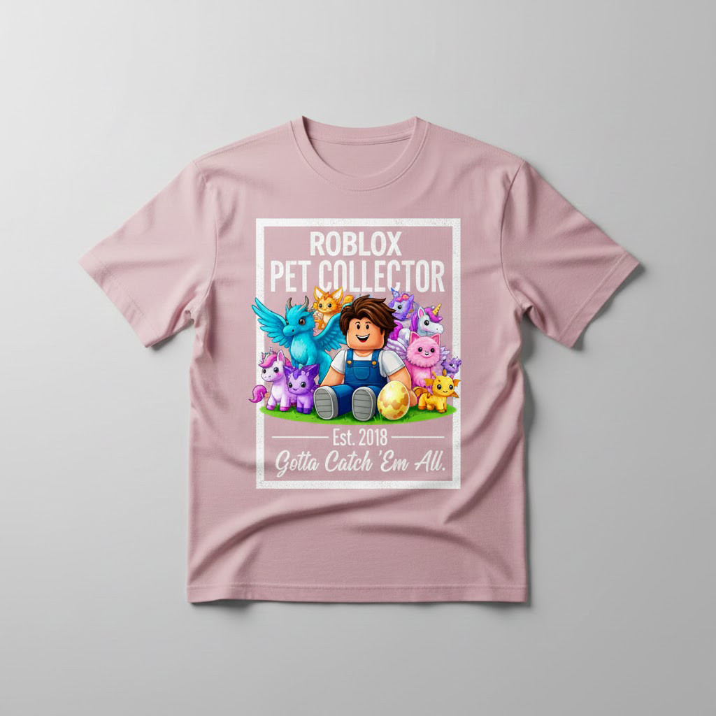 Kaos Anak Roblox Adopt Me Pet Collector (Depan Belakang) Katun Combed 24s Premium - Baju Gaming Unis