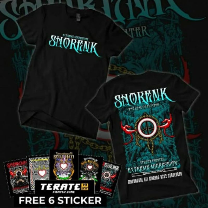 KAOS PSHT DESAIN TERBAIK SHORENK BIRU | SABLON DEPAN TULISAN LATIN | BELAKANG LAMBANG SHORENK WARNA 