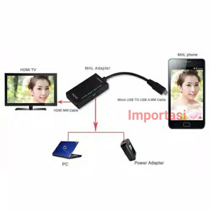 Adapter Micro USB to HDMI Cable MHL for Smartphone to TV HD 1080