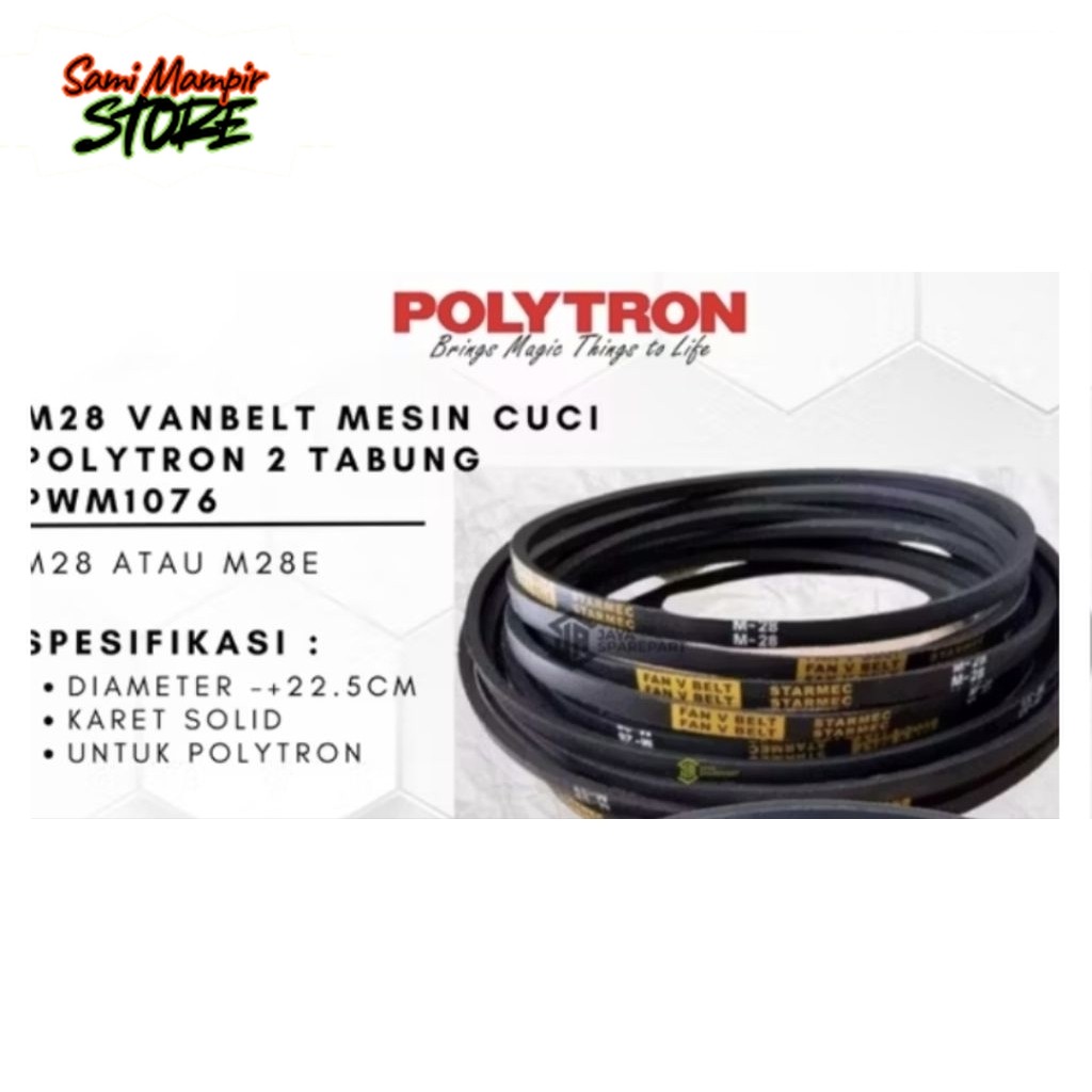 SMStore Van-belt M28e Vbelt mesin cuci VBELT M28E V-BELT MESIN CUCI M-28E V BELT M 28 M 670 M28E