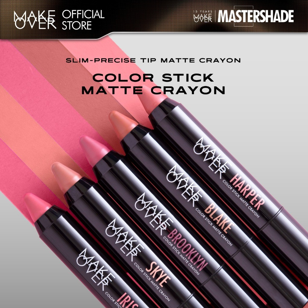 [SPECIAL MASTERSHADE] MAKE OVER Color Stick Matte Crayon 2.6 g - Lipstick Lipstik Bibir Matte untuk 