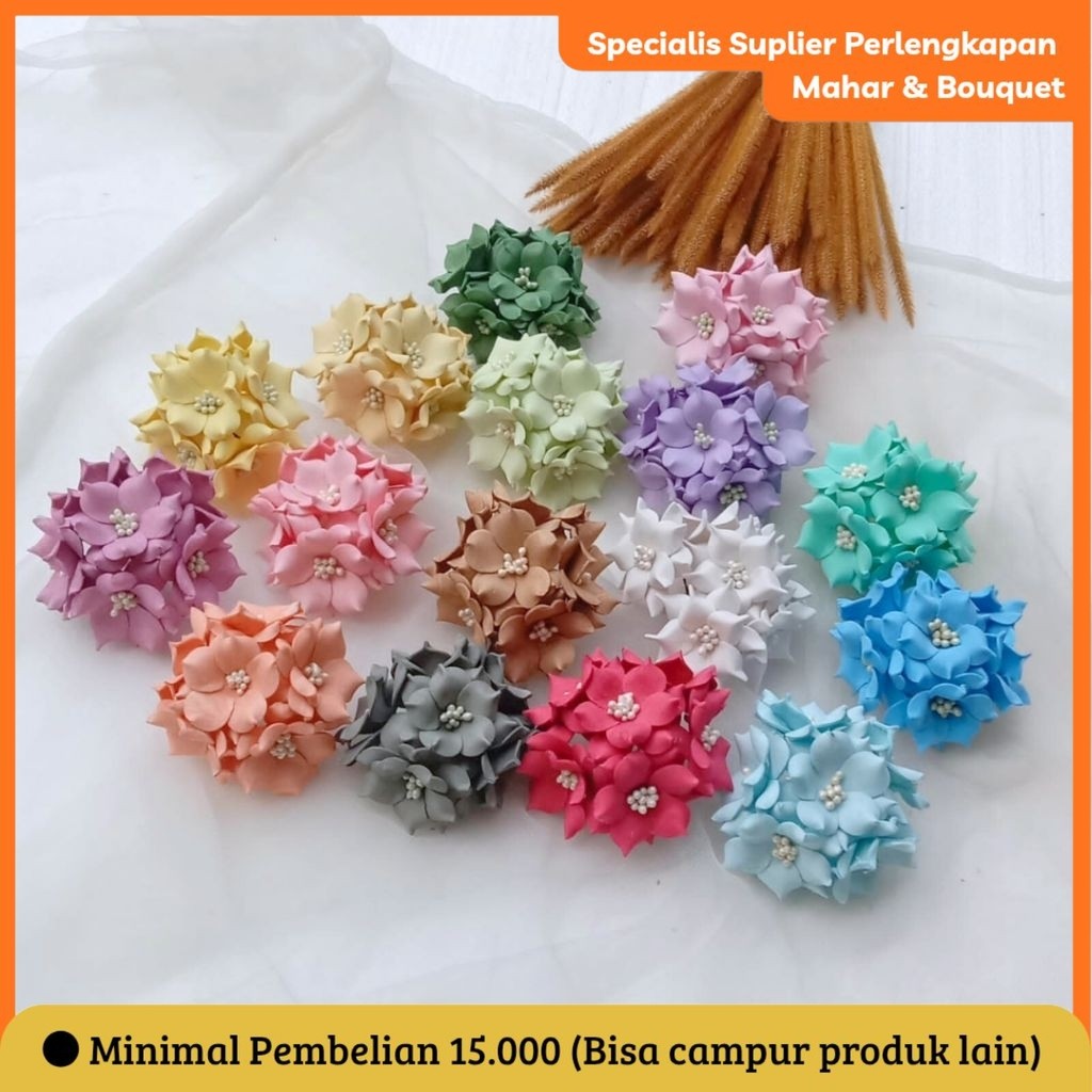 BUNGA SPONS MAWAR CUBIT / BUNGA SPON /BUNGA MAWAR / BAHAN MAHAR