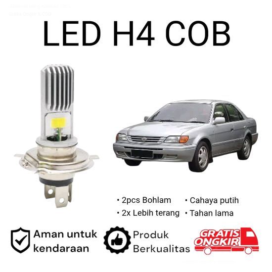 2pcs Lampu Utama LED H4 COB Mobil Toyota Soluna A.sby