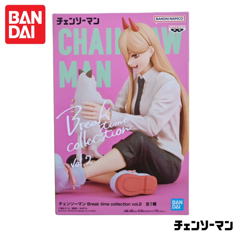 In Stock Bandai Original Banpresto Break Time Collection Vol 2 Chainsaw Man Power Action Figure Mode