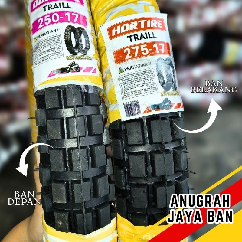 BAN LUAR TRAIL | UKURAN 250 & 275 RING 17 MOTOR REVO SUPRA KHARISMA!
