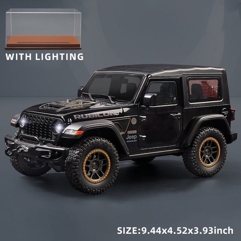 1:18 Scale Jeep Wrangler Alloy Model Car Toy with Sound & Light Effects - Perfect Gift for Kids & Co