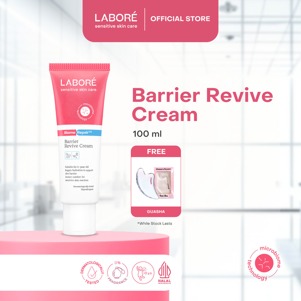 LABORÉ Sensitive Skin Care BiomeRepair Barrier Revive Cream - 50ml 100ml - Moisturizer Melembabkan K