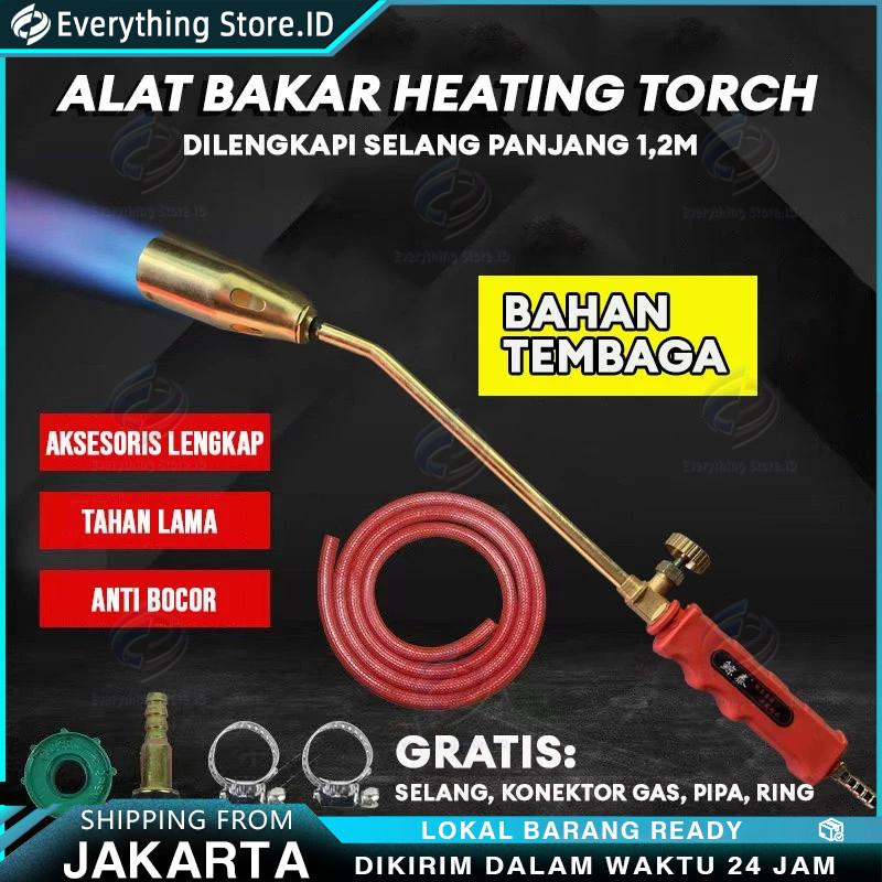Kompor Bakar Komplit Gas Torch Dengan 1.2m Alat Bakar Heating Torch Gas LPG With 1.2 M selang gas bl