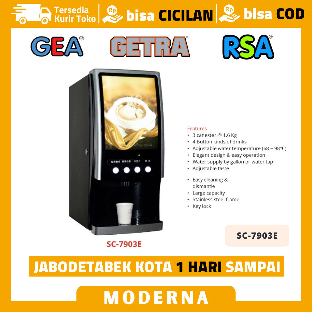 GETRA SC 7903E SC-7903E DISPENSER MESIN KOPI INSTAN COFFEE MIX DISPENSER Original