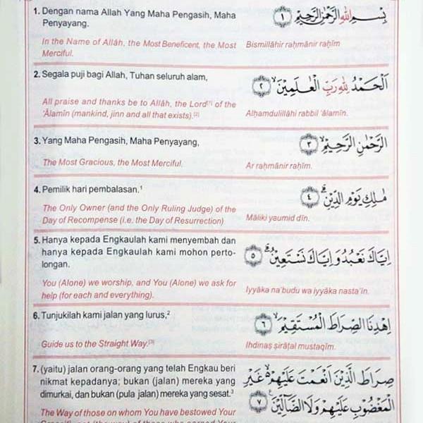 Al Qur'an A5 Terjemahan Indonesia Inggris Arab Latin AlQuran Quran