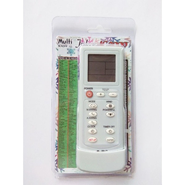 REMOT/REMOTE AC ADVANTE / AKARI / AKIRA / AQUA / ARTIC / AUHTECH / AVANTE MULTI/UNIVERSAL/SERBAGUNA