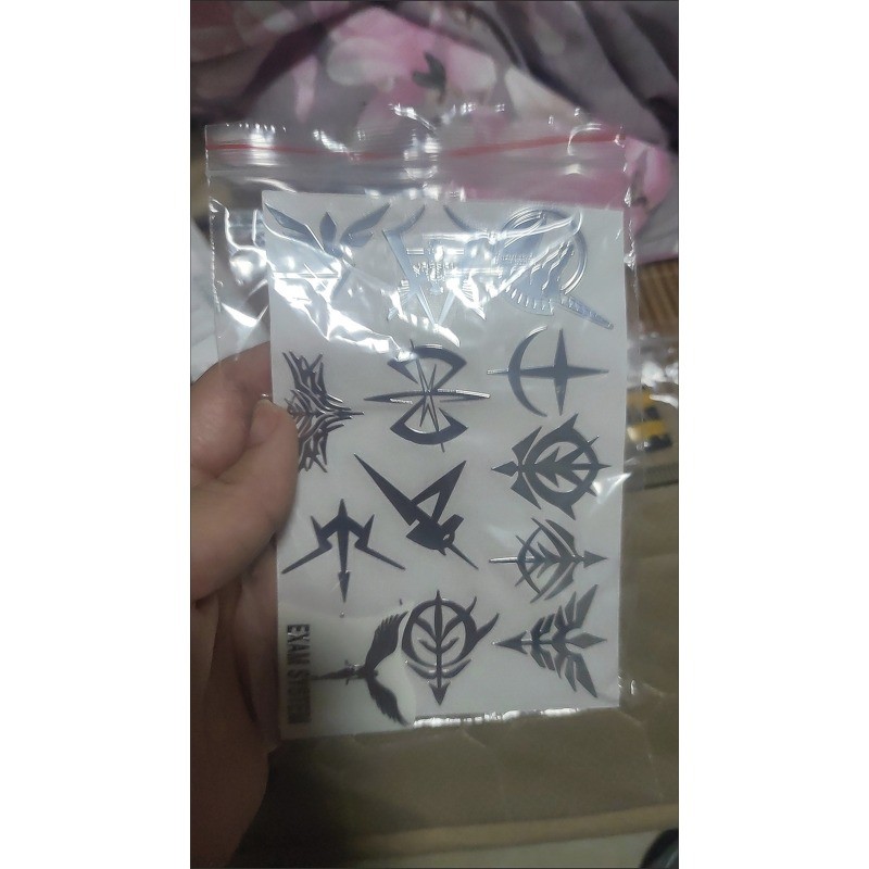 New Gundam Metal Stickers Anime Action Figure Cartoon Waterproof Graffiti Sticker Phone and Laptop C