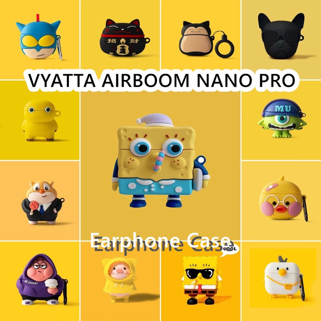 VYATTA AIRBOOM NANO PRO Earphone Case Cartoon Soft Silicone Protective Cover for VYATTA AIRBOOM NANO