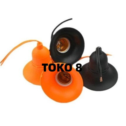 Fitting Lampu Gantung Anti Air Waterproof Outdoor Karet E27 / Fitting Gantung Anti Air