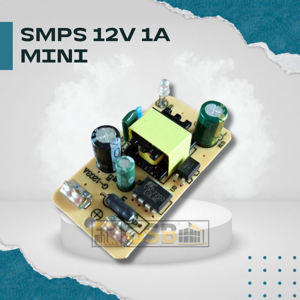 Modul PSU SMPS 12V 1A Kit Adaptor PCB 12 Volt 1 Amper Input AC 220V 240V Plus LED