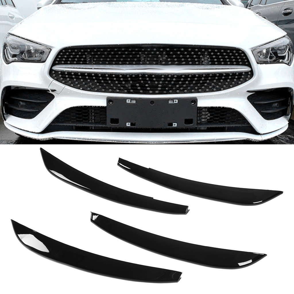 4Pcs/Set Front Bumper Fog Light Grille Cover Trim Replacement for Mercedes CLA C118 CLA180 CLA200 CL