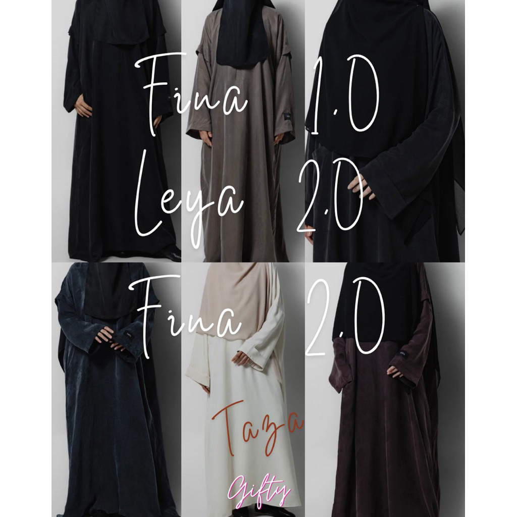 BIG SALLE TAZA Teeqa Shila Fina 1.0 NO PAY LATER Fina 2.0 Leya 2.0 Abaya Taupe Grey Broken White Ter