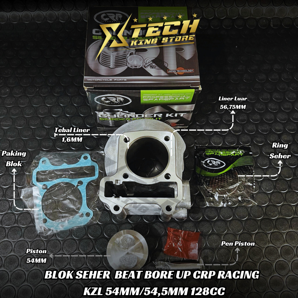 BLOK SEHER BEAT F1BORING PAKET BORE UP BEAT FI 54/54,5 MM BEAT POP BEAT ESP VARIO 110 FI SCOOPY ESP 