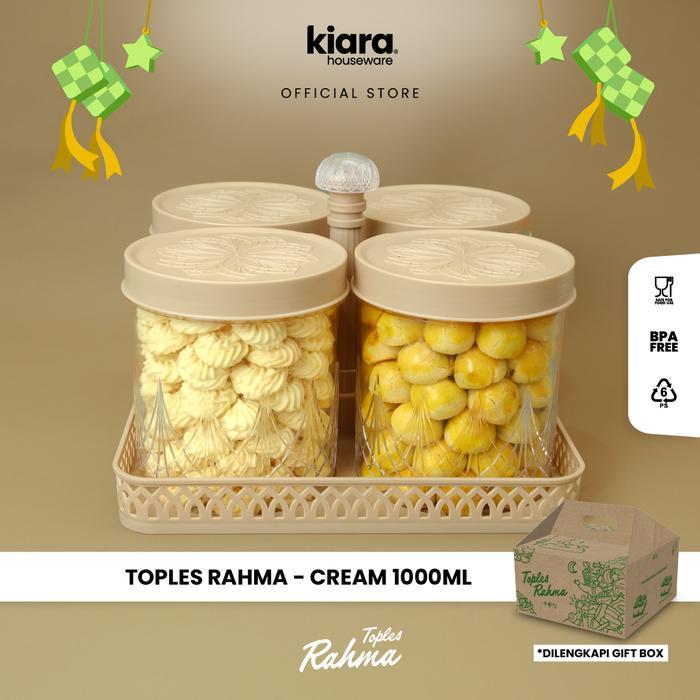 Kiara - Toples Rahma Toples Lebaran minimalis plastik Set Nampan Free Gift Box tempat penyimpanan ku