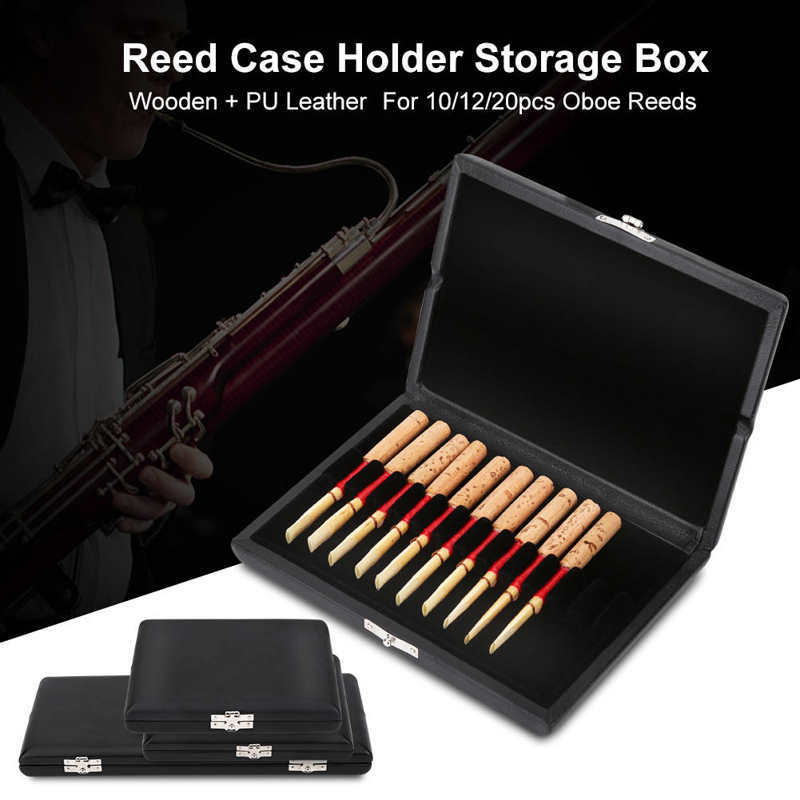 Oboe Reed Case Leather Oboe Reed Holder Storage Box Moistureproof Protector Case for 101220 Oboe Ree