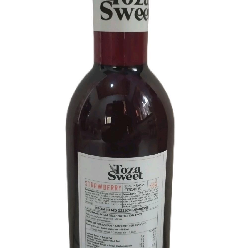 Toza Sweet Strawberry – Sirup Strawberry Premium untuk Minuman Kekinian Syrup Botol