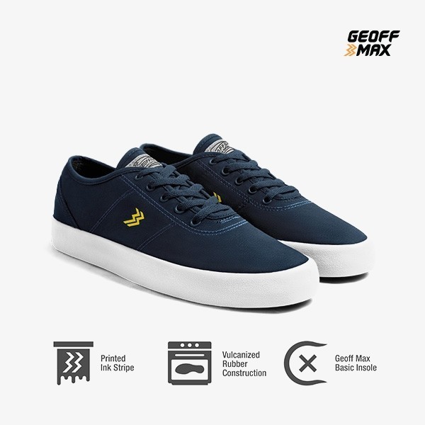 Geoff Max - Ethan Navy White | Sepatu Pria Wanita Sneakers Casual Kuliah