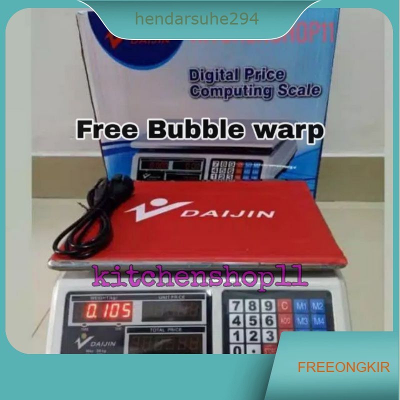 Timbangan meja digital DAIJIN 30kg / timbangan buah digital 40KG / timbangan laundry digital  30kg /