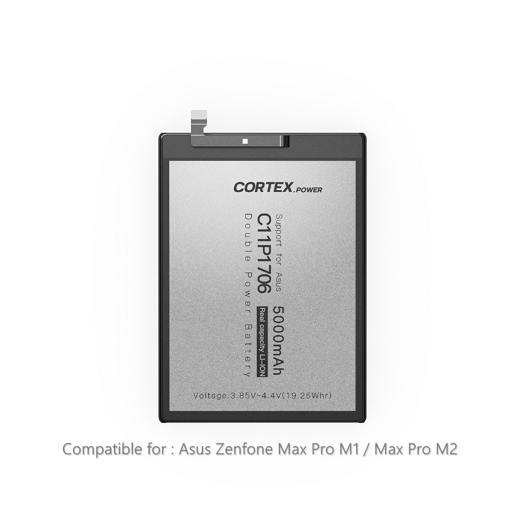 CORTEX POWER - Baterai C11P1706 Compatible for ASUS ZENFONE MAX PRO M1 / MAX PRO M2 Original IC Doub