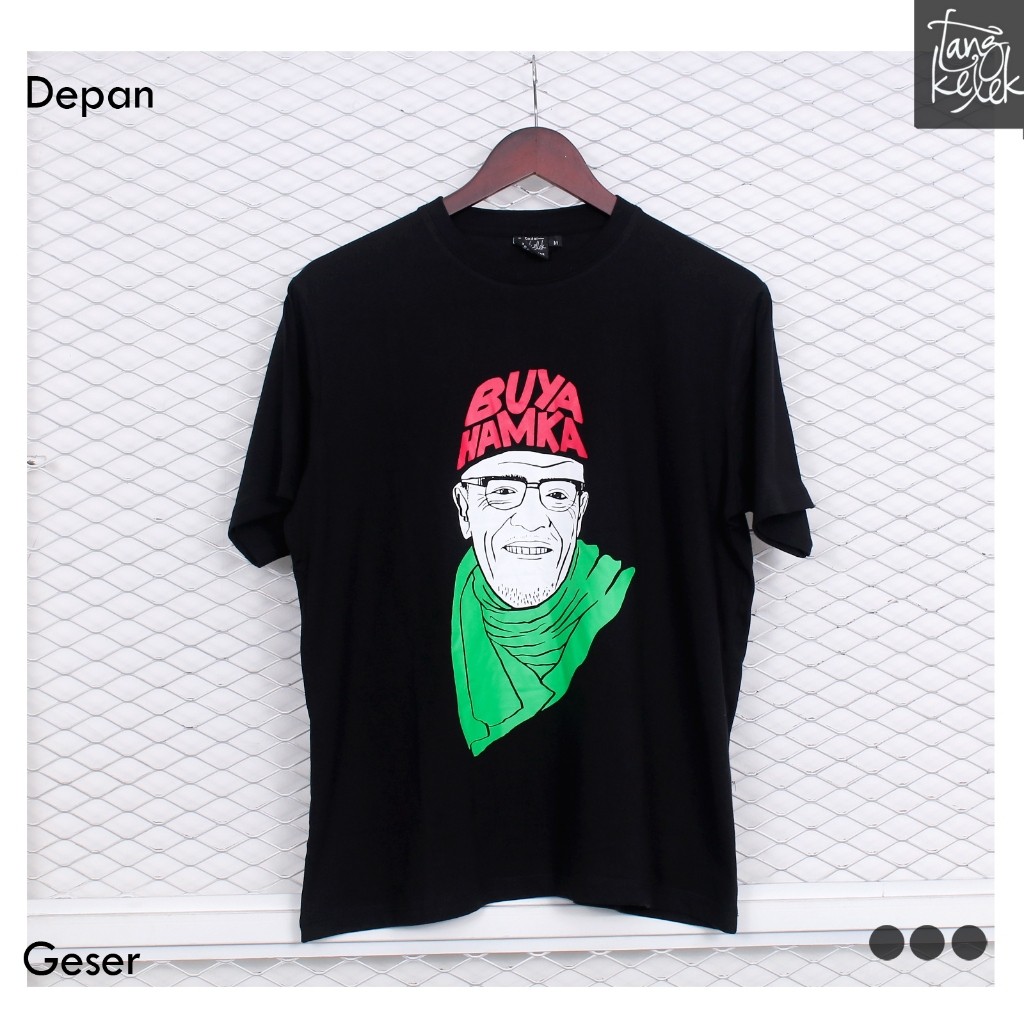 (COD) Tangkelek Baju Kaos Buya Hamka Warna Hitam