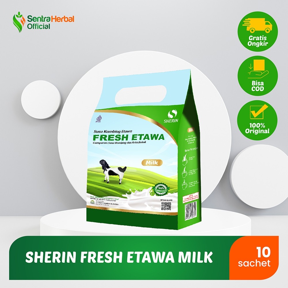 Susu Kambing Suplemen / Vitamin Penggemuk Badan Anak Dewasa Fresh Etawa Isi 10 Sachet