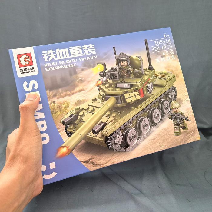 Sembo 105514 Tank seri Tentara Militer Iron Blood mainan brick balok susun edukatif anak